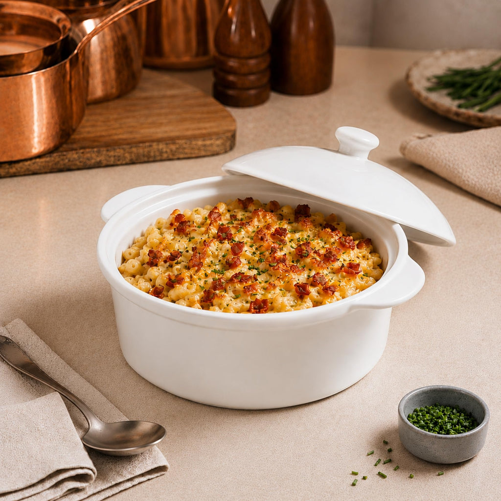 Gourmet Bistro Brie Baker Set, Premium Porcelain, Oven-Safe
