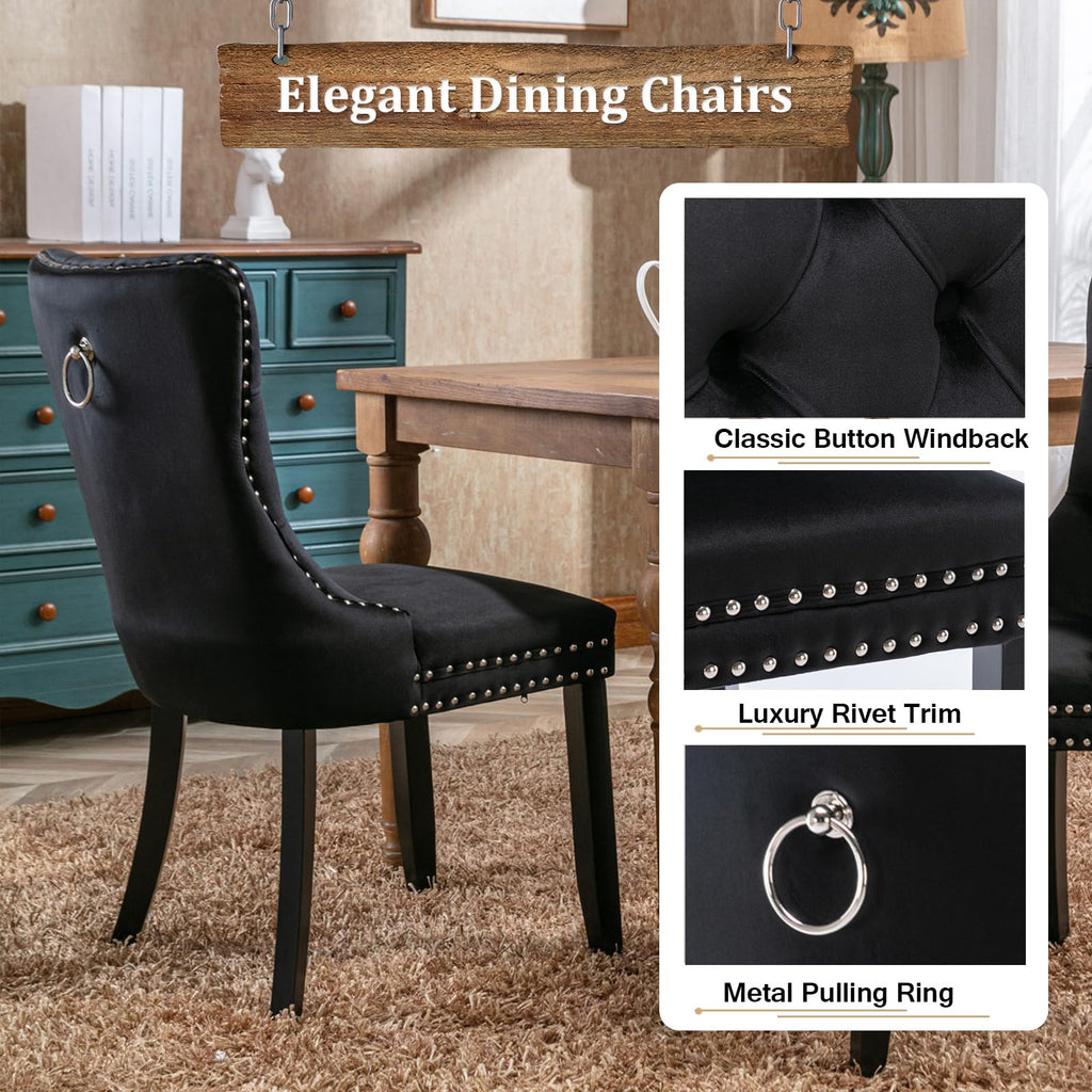 9-Piece Extendable Dining Table Set for 6-8 People 63-78 Inch Kitchen Table Set with 8 Velvet Upholstered Chairs