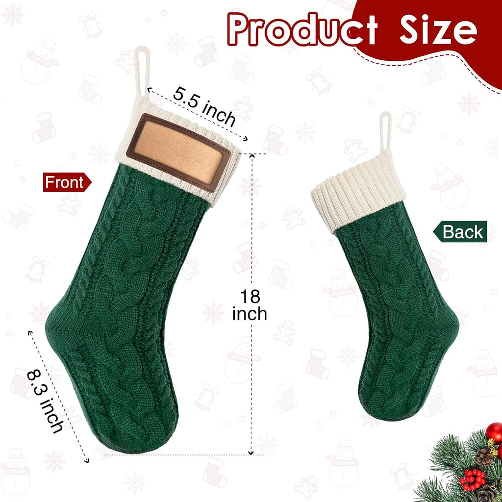 S 4 Pack, 18 Inches Large Xmas Stockings Family Stocking - Set of 4