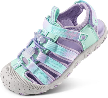Girls Closed-Toe Water Sandals Hiking Beach Sandals
