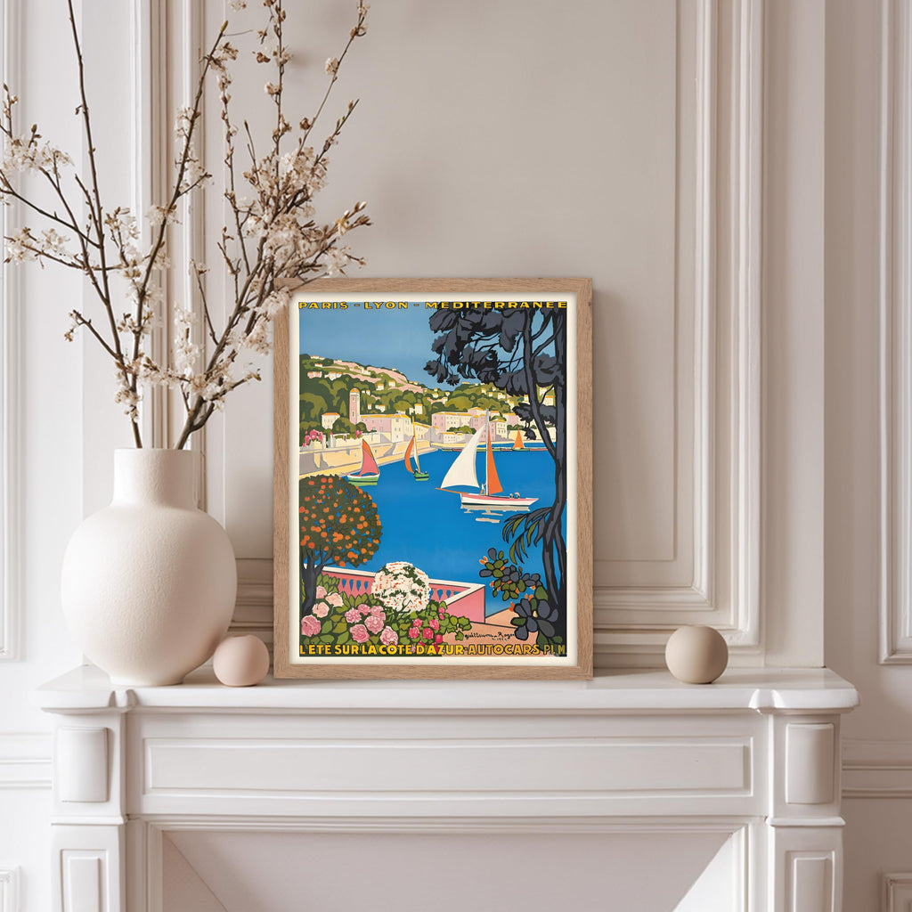 Master Vintage Travel Poster - Retro France Print - Paris Lyon Mediterranean - Gift for Men, Women, Travel Lover