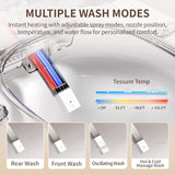 Smart Toilet Auto Open & Close One Piece Tankless Toilet with Bidet Built in Auto Flush Warm Water Air Dryer Heated