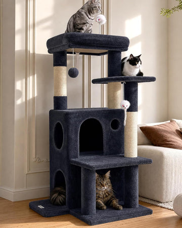 Cat Tree Tower for Indoor Cats Large Adult, Dark Grey