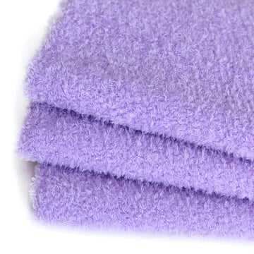 Light Purple Short Pile Faux Fur Plush Fabric, 63" Wide, 1 Yard