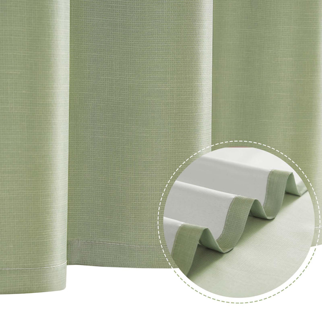 Extra Long Green Shower Curtain 70x84 inch12 Hooks