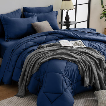 7-Piece Comforter Set, Navy Bed in a Bag