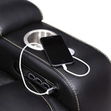 Colosseum Big & Tall Home Theater Seating - Living Room - Italian Leather - Power Recline, Headrests, and Lumbar