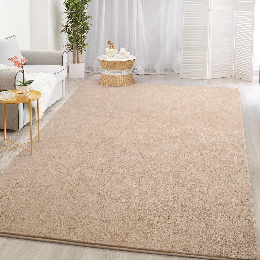 Large Modern Area Rugs Bedroom, Beige