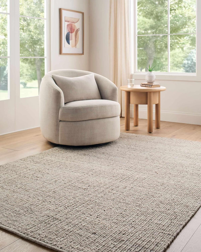 Janeth Wool Living Room, Bedroom Area Rug - Abstract Plain Solid Faded - Bohemian Transitional Modern Minimalist