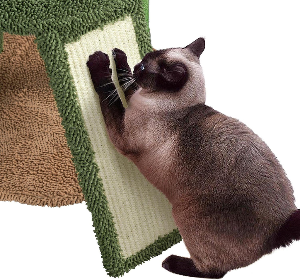 42in Green Cactus Cat Tree Tower with Scratching Posts and Condo