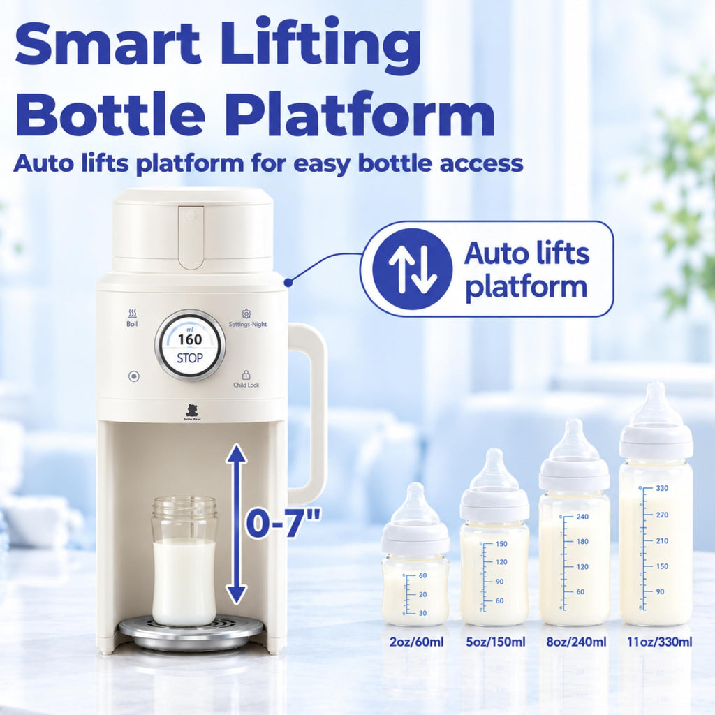 Baby Formula Maker-One Touch Warm Formula Dispenser, Precise Powder Water Ratio & Memory Setting,Sealed Powder