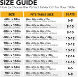 10-Pack White Tablecloths for Rectangle Tables, 60 x 102 Inches, Stain-Resistant Polyester Fabric fo