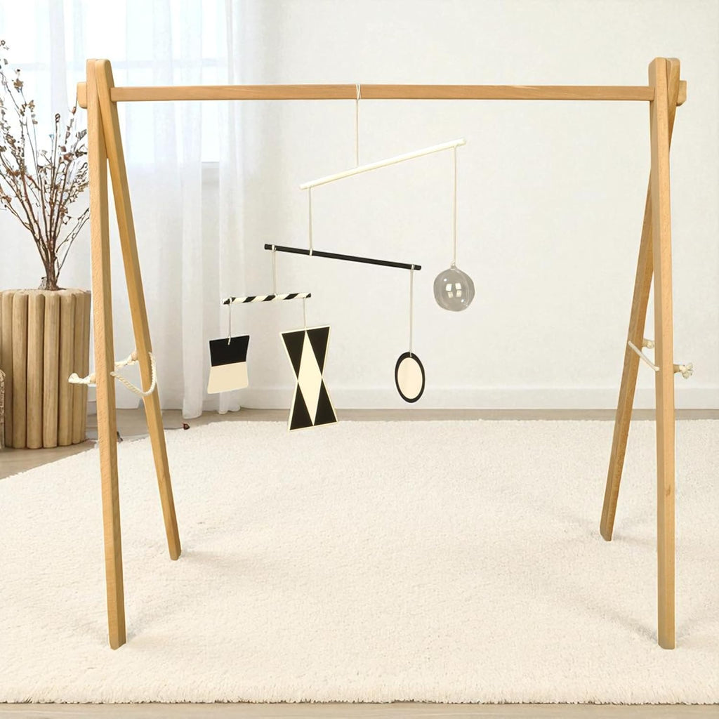 Montessori Baby Mobile Set - Piece Visual Stimulating Mobiles (Munari, Gobbi, Octahedron, Dancer, Rainbow &
