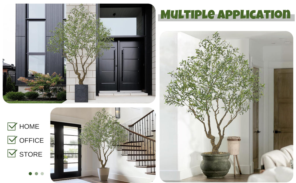 Artificial Olive Tree 8.2FT with 3342 Leaves & 136 Olive Fruits