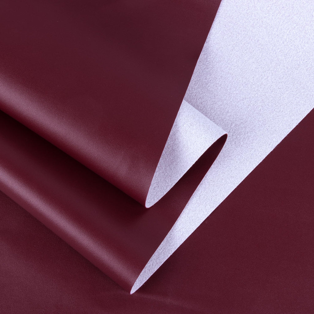 Smooth Faux Leather Fabric 16" x 54" Soft Solid Color Vegan Synthetic Leather Sheet, Large Size for Upholstery