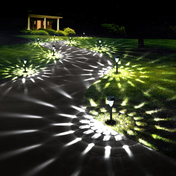 Solar Lights Outdoor Waterproof Pathway Lights, 12 Pack Cold White