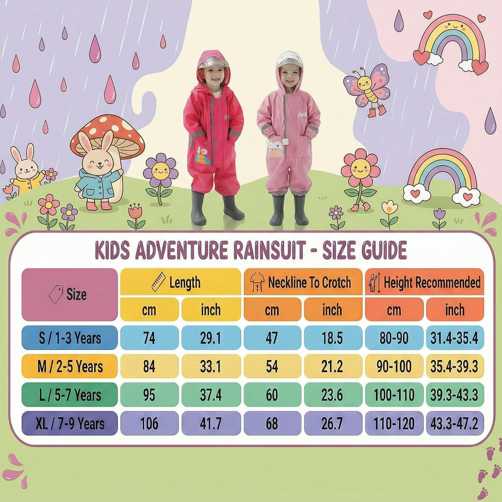 Toddler Rain Suit Waterproof Coverall One Piece Rain Suit Kids