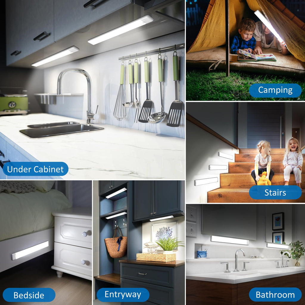15.9 inch Motion Sensor Under Cabinet Lights, Cool White, 2-Pack