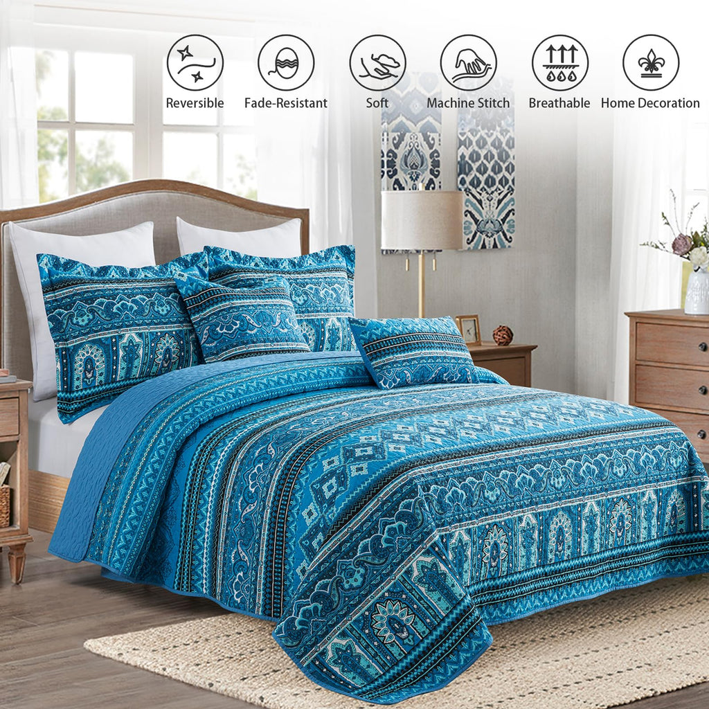 Cotton Quilts, 3 Pieces Quilt Bedding Set