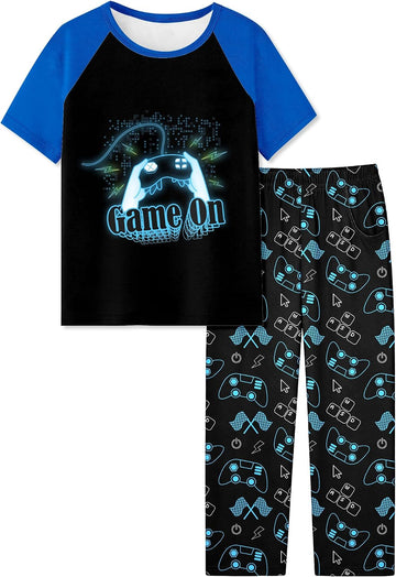 Boys Pajamas Little Big Boys Short Sleeves and Pants Pajamas Piece Pjs Set Kids Sleepwear