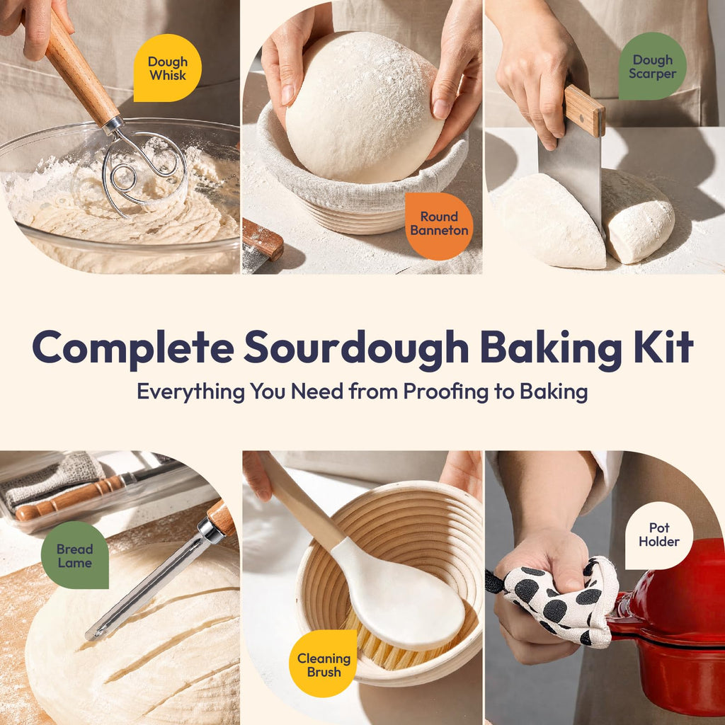 Double Dutch Oven for Sourdough Bread Baking, 2QT Enameled Cast Iron Double Loaf Pan with Lid, Oven Safe up to 500°F