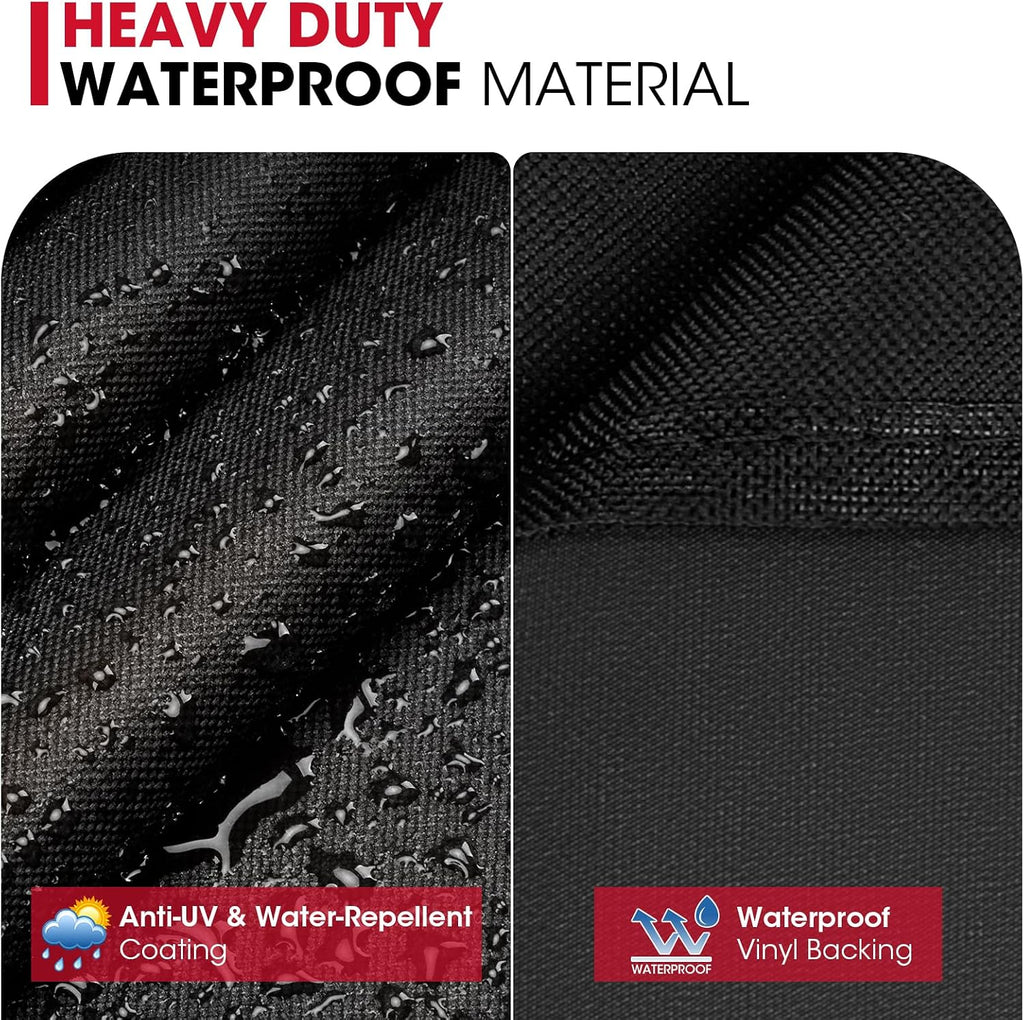 50 Inch Outdoor BBQ Grill Cover with Air Vents/Handles/Straps, Heavy Duty Waterproof, Fade Resistant, Fits for Weber