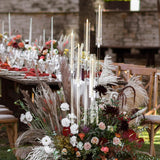 4 Set 5 Arms Acrylic Candelabra Centerpieces 46.4'' Tall Clear Candle Holders Wedding Table Centerpiece Floor Candle