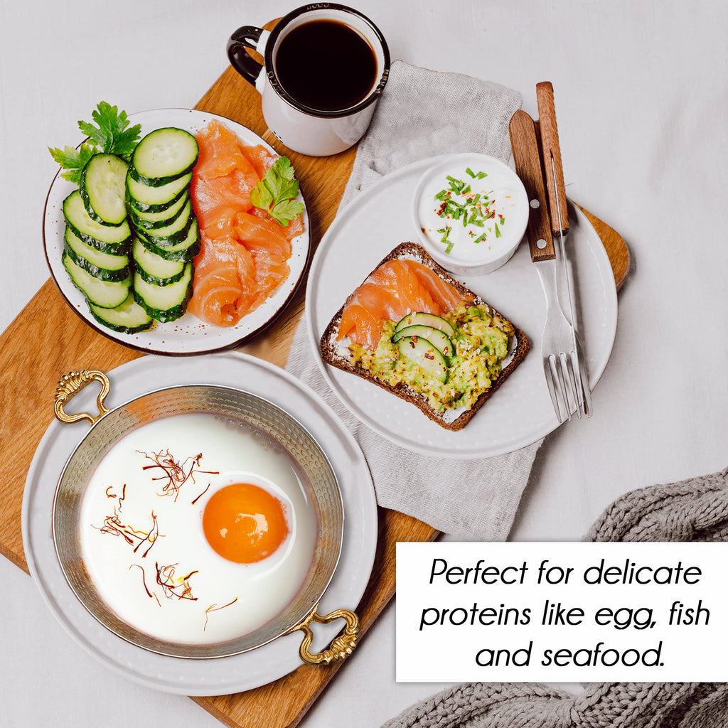 7 Inches Authentic Hammered Copper Pan and Cookware, Traditional Handmade Copper Skillets for Cooking, Egg Fry Omelet