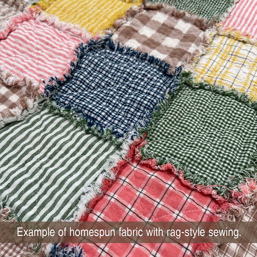Perfect Green Stripe Cotton Homespun Plaid Fabric by - Sold by The Yard