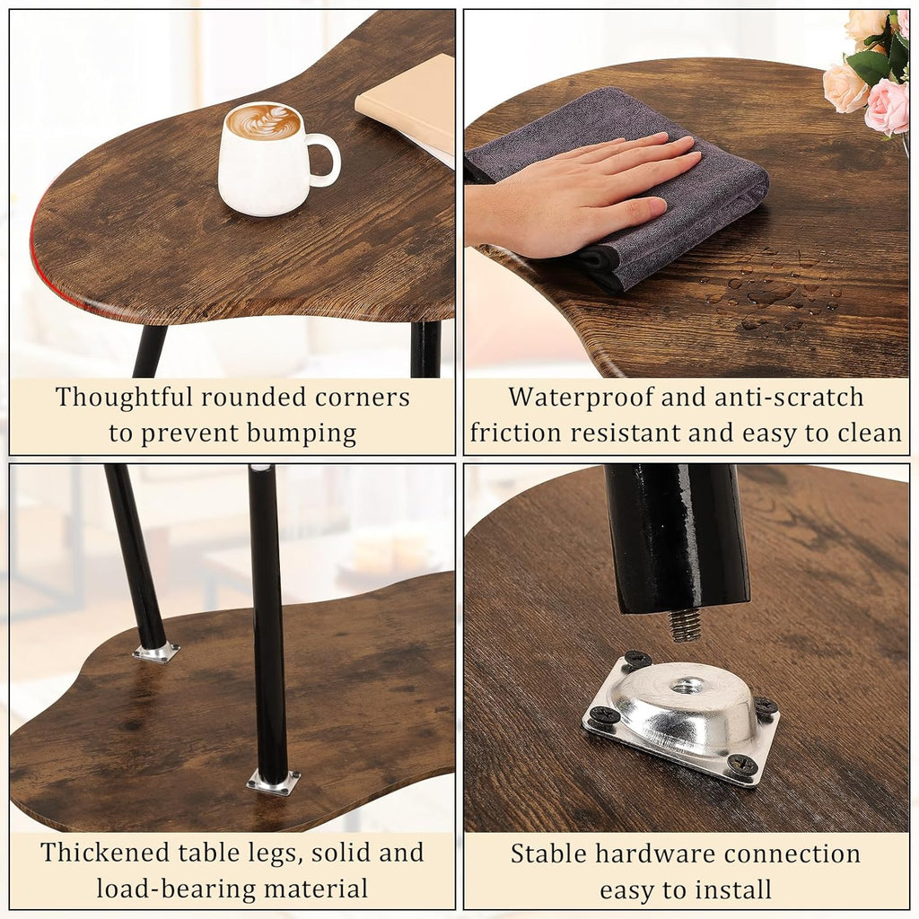 Small Coffee Table Cloud Shape Coffee Table Industrial Coffee Tables Wood Irregular Center Floor Tables Mid Century