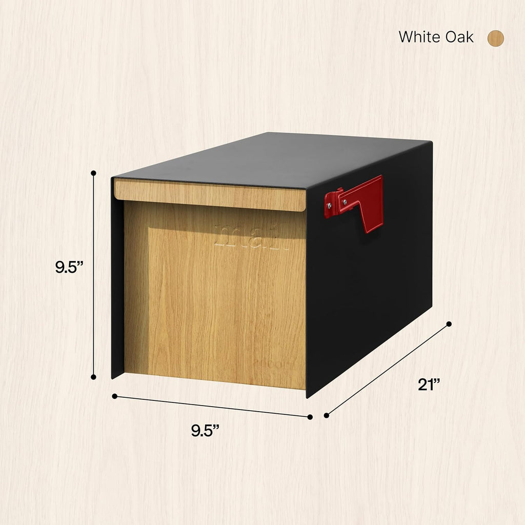 Post Mount Outdoor Mailboxes - Large Decorative Mailbox for Letters and Packages - Weatherproof Construction