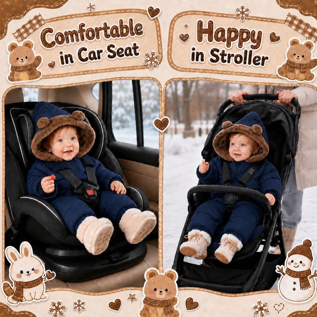 Baby Boy Girl Snowsuit Infant Winter Clothes Toddler Snow Suit