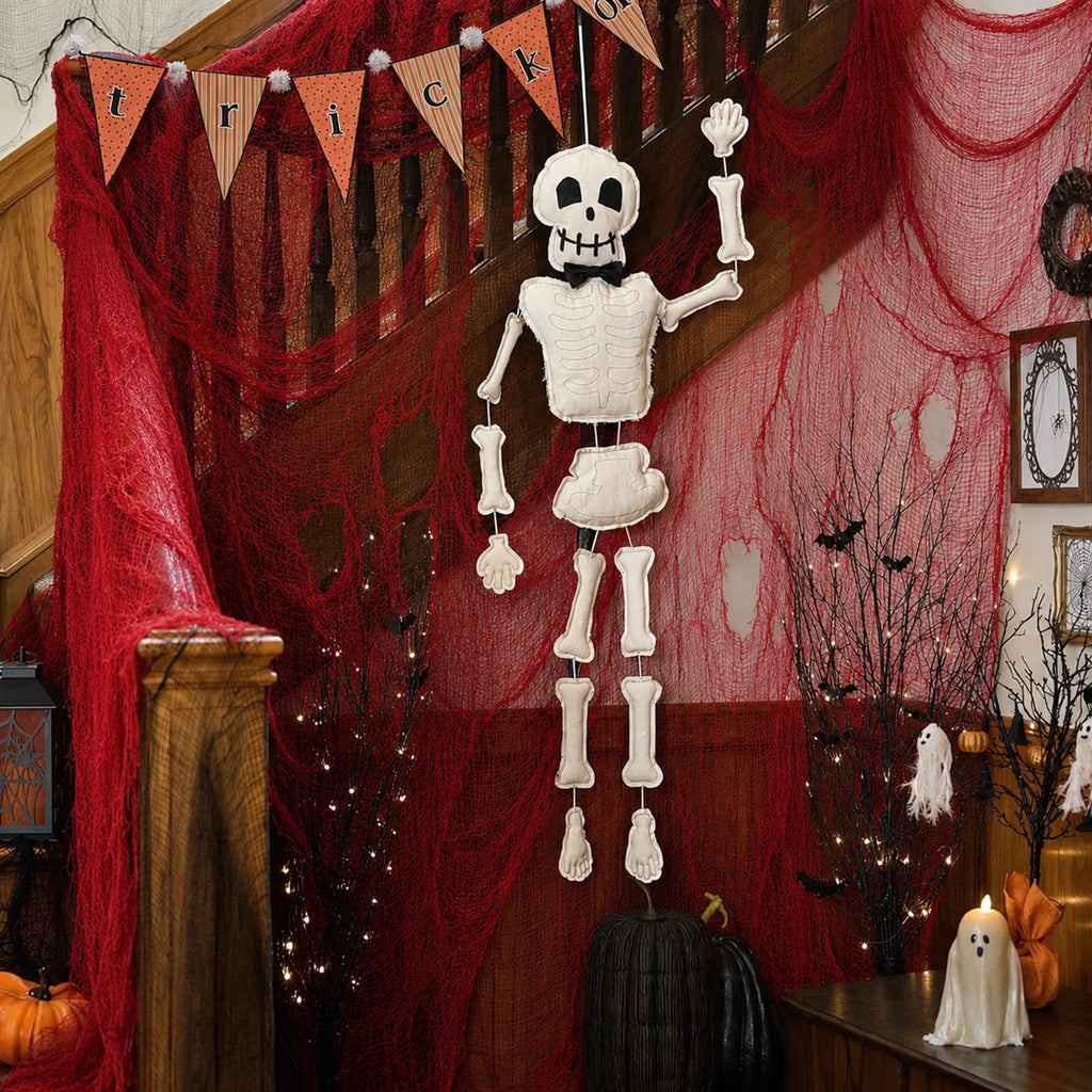 Halloween Creepy Cloth Red 79 X 315 in, Spooky Scary Gauze Decor