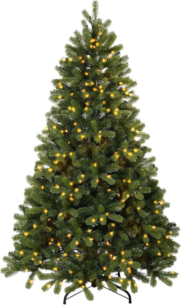 Pre-Lit Artificial Christmas Tree with 650 White Lights