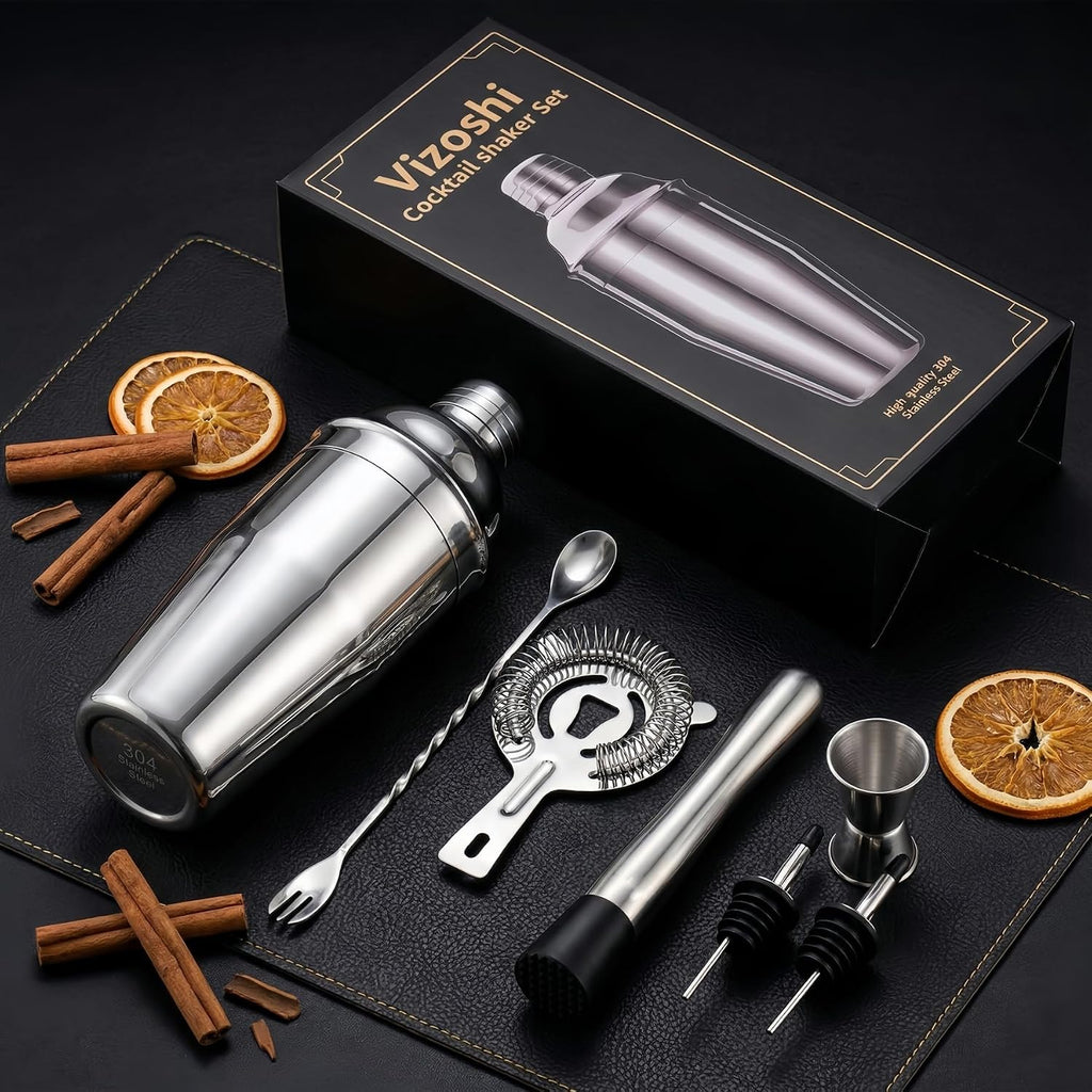 Cocktail Shaker Set, 7-Piece Bartender Kit, Mixology Kit, Bar Set - Set of 7