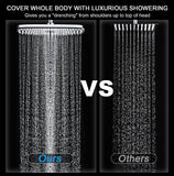 High Pressure Rain Shower Head: Upgrade Shower Heads with Handheld Spray Combo with Fixed Showerhead and 10 Sprays