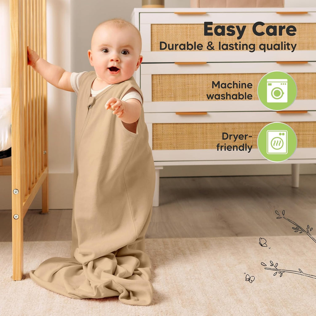 Pack Baby Sleep Sacks, Zipper Wearable Blanket,100% Cotton (Toasty, L)