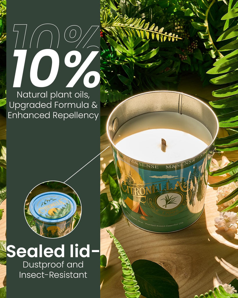 Citronella Candles Outdoor, 19.4 oz, Eucalyptus Scented Soy Wax