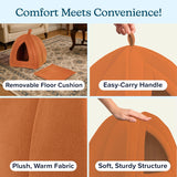 Cat House - Indoor Cat Bed with Removable Foam Cushion