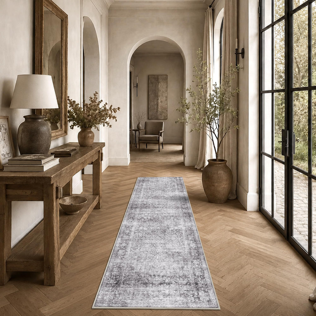 2x6 Vintage Washable Kitchen Runner Rug, Non-Slip Floor Mat