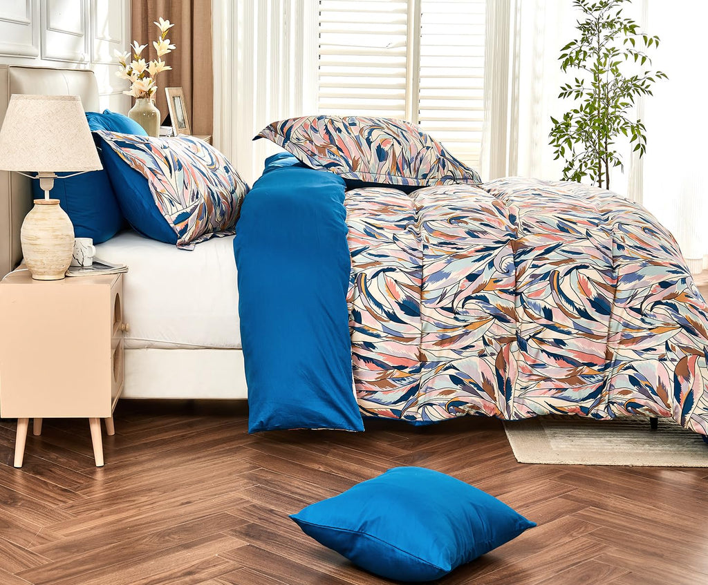 Luxury 600 Thread Count Cotton Sateen Duvet Cover Set, Buttery Soft & Silky Breathable Bedding, Reversible