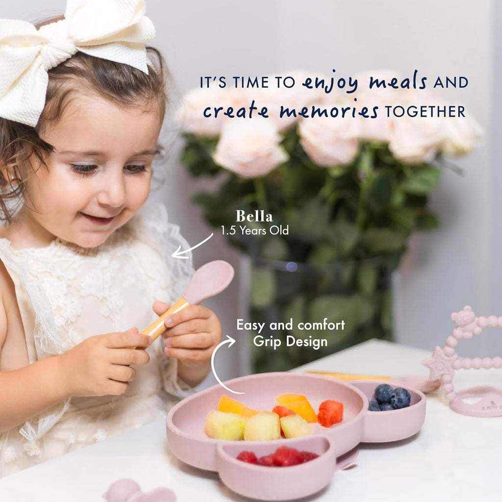 Feeding Set - Complete Baby Led Weaning Supplies with Non-Toxic Silicone Bibs, Suction Plates, Suction Baby Bowl