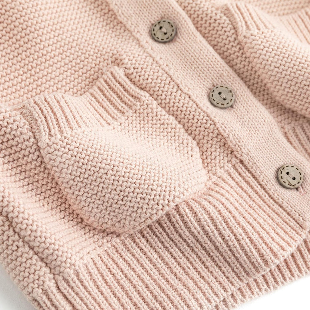 Toddler Girls Knit Hoodie Cardigan Sweater