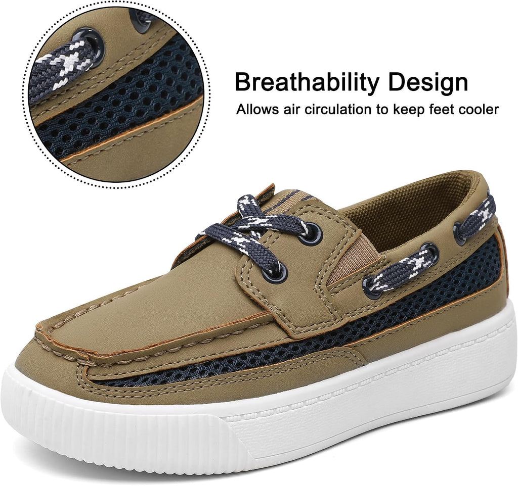 Boys School Loafers Casual Sneakers Shoe Slip-on Breathable Boat Shoes (Little Kid/Big Kid)