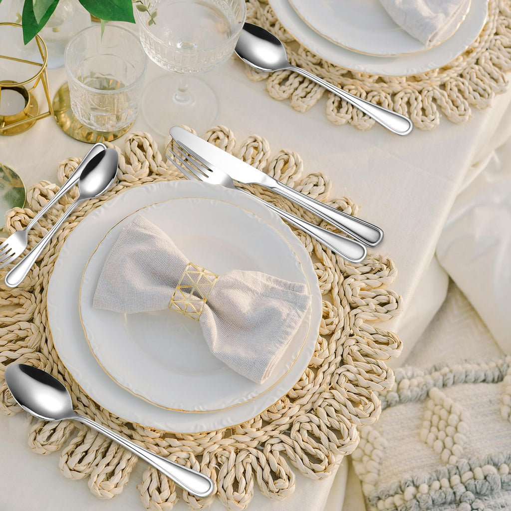 Modern Flatware Silverware Set for 4 People Kitchen Stainless Steel Cutlery 20 Pieces Forks Knives Spoons Luxury