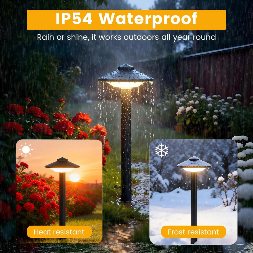 6 Pack Low Voltage Pathway Lights LED Garden Lights Warm White
