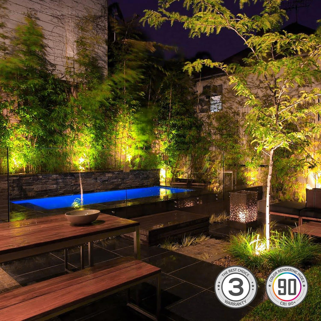Dia.4 Inch 3000K Well Lights Shielded Top Rock Color