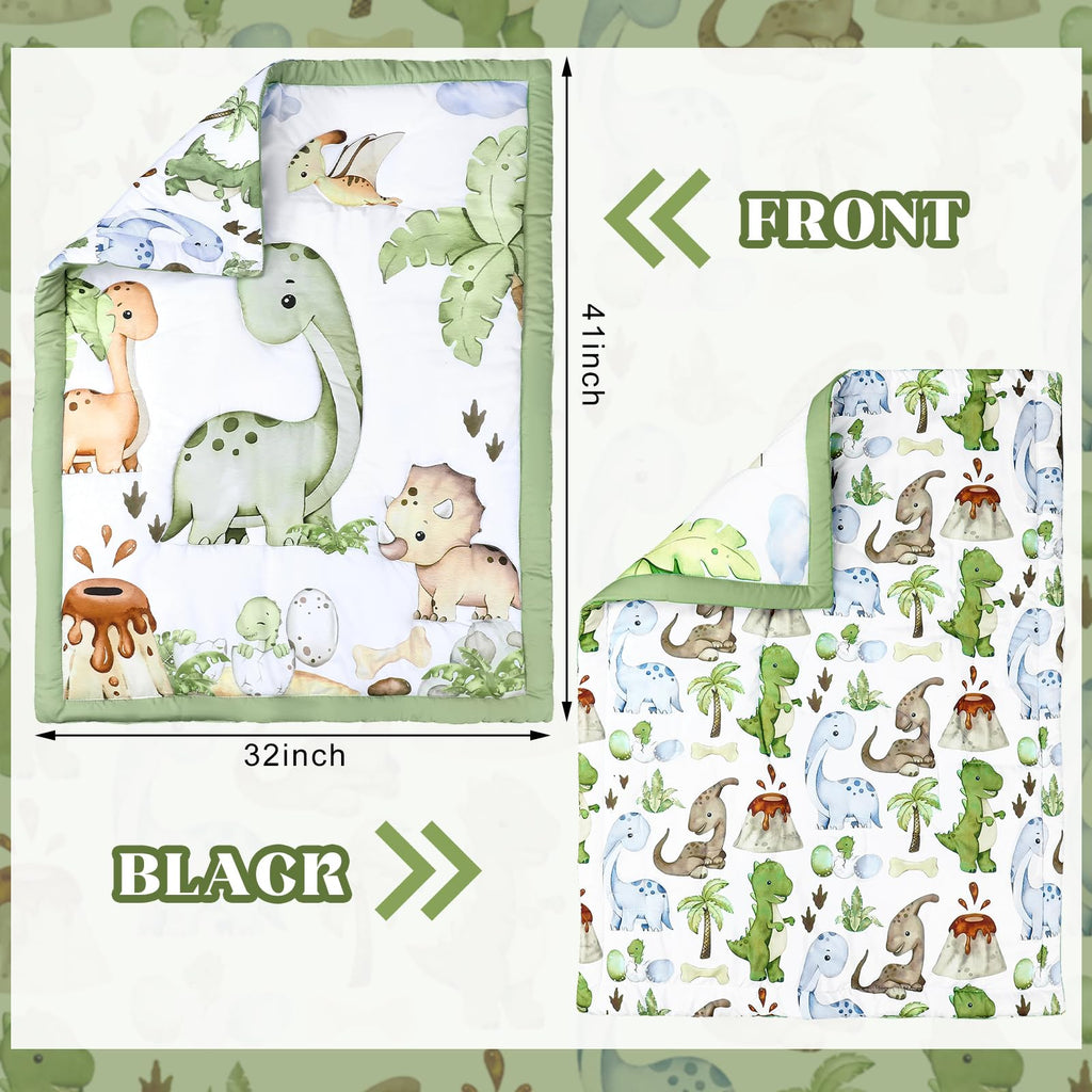 3 Pcs Dinosaur Baby Crib Bedding Set for Boy