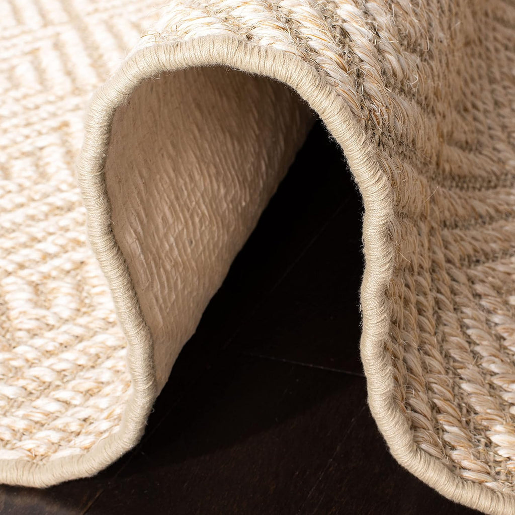 Palm Beach Collection Area Rug, Beige & Beige, Sisal Design, Non-Shedding & Easy Care, Ideal for High