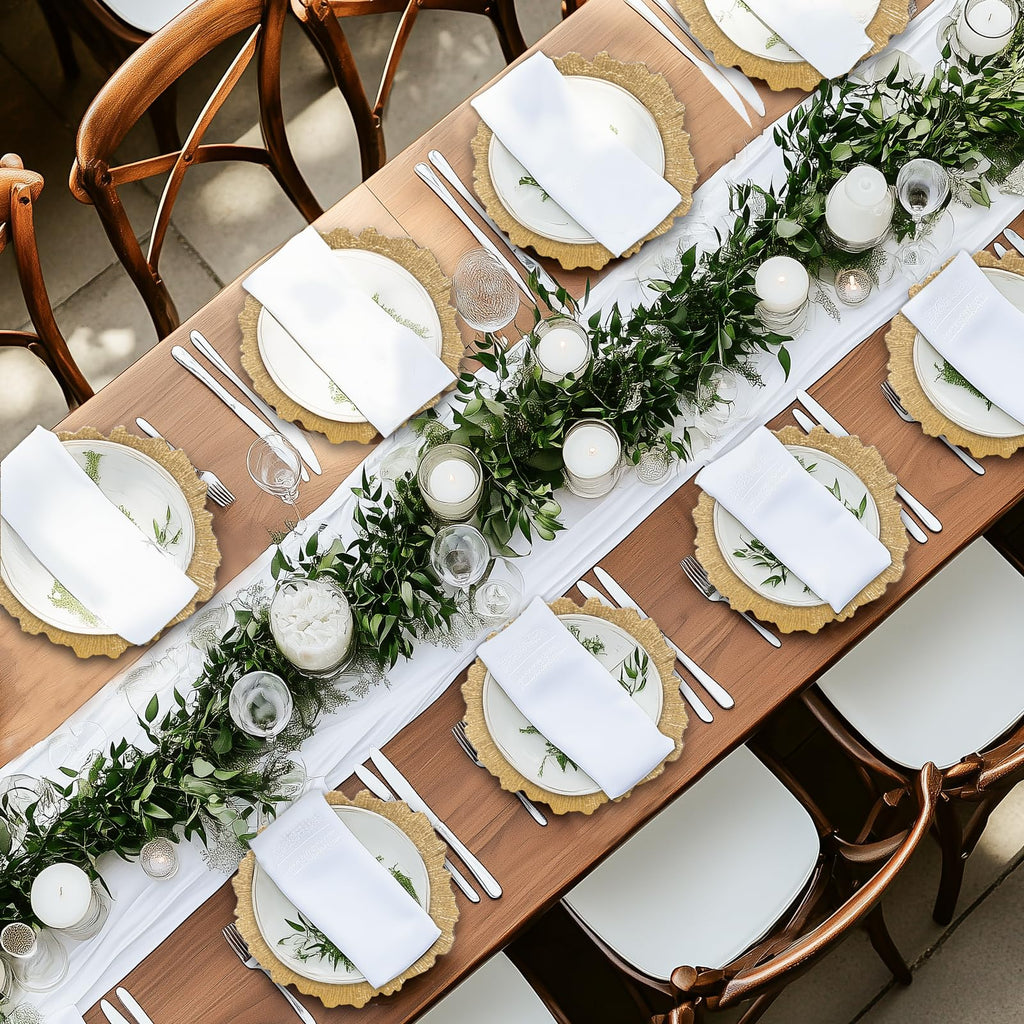Set of 10, Reef Chargers for Dinner Plates
